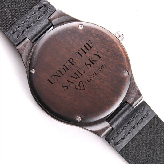 Under the Same Sky - Engraved Wooden Watch