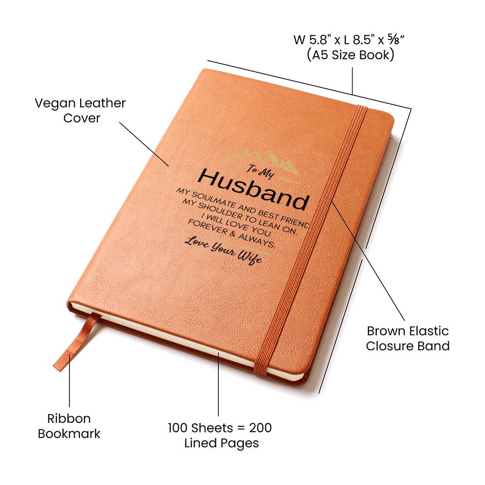 To My Husband - Leather Journal