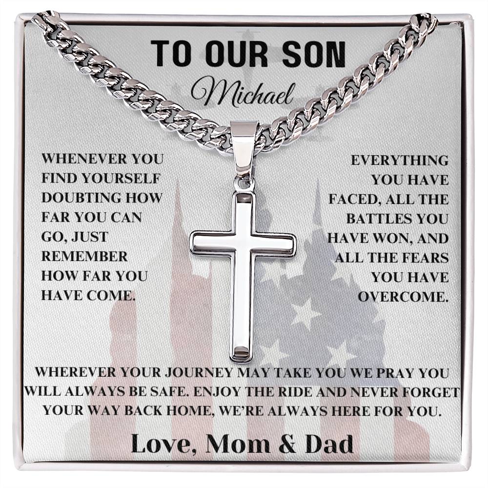 Always Here for You (White)- To Our Son (Optional- Add Name)