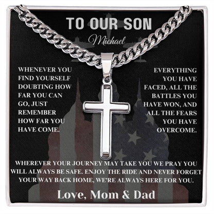 Always Here for You (Black)- To Our Son (Optional- Add Name)