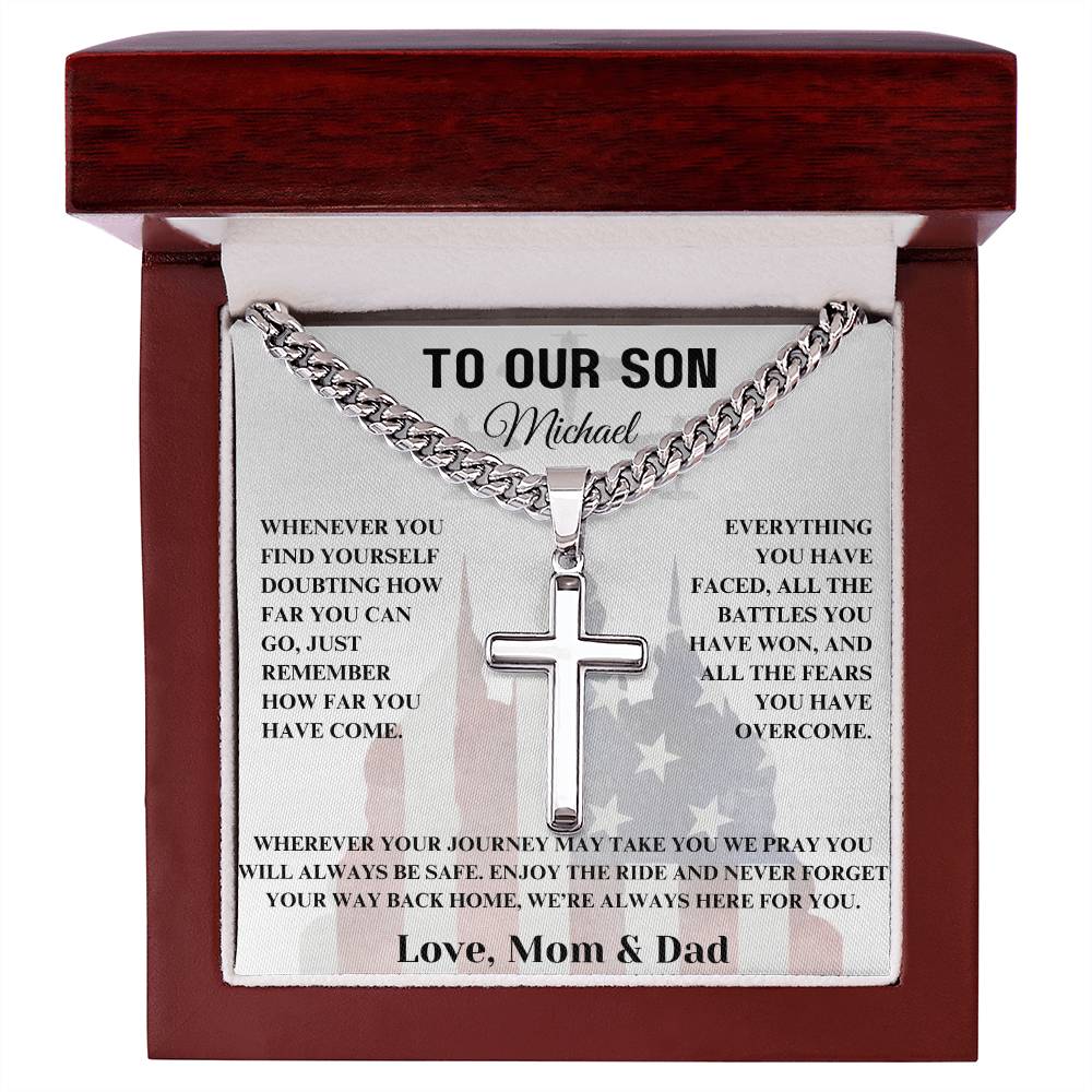 Always Here for You (White)- To Our Son (Optional- Add Name)