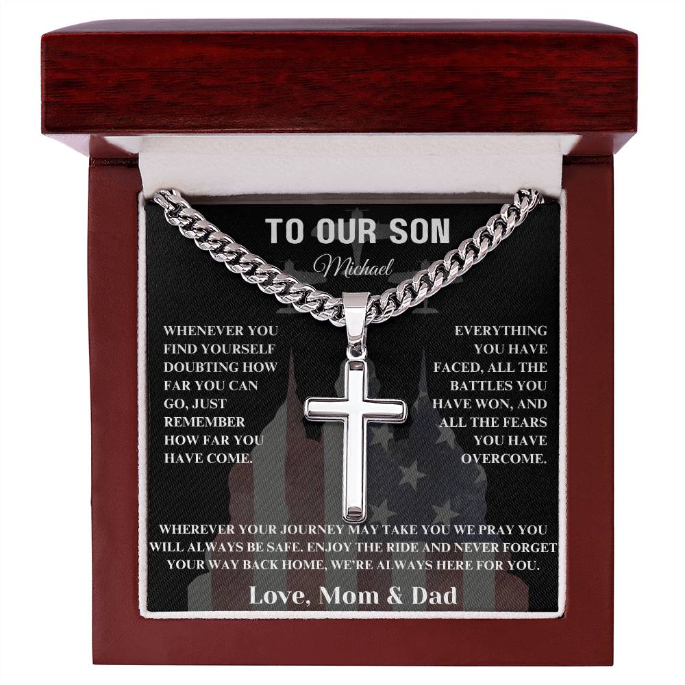 Always Here for You (Black)- To Our Son (Optional- Add Name)