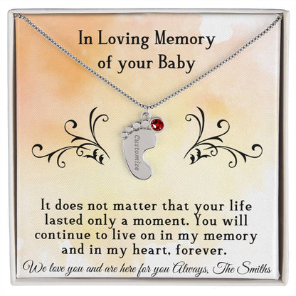 Loving Memory (Loss) - Baby feet Necklace