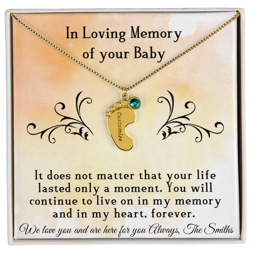 Loving Memory (Loss) - Baby feet Necklace