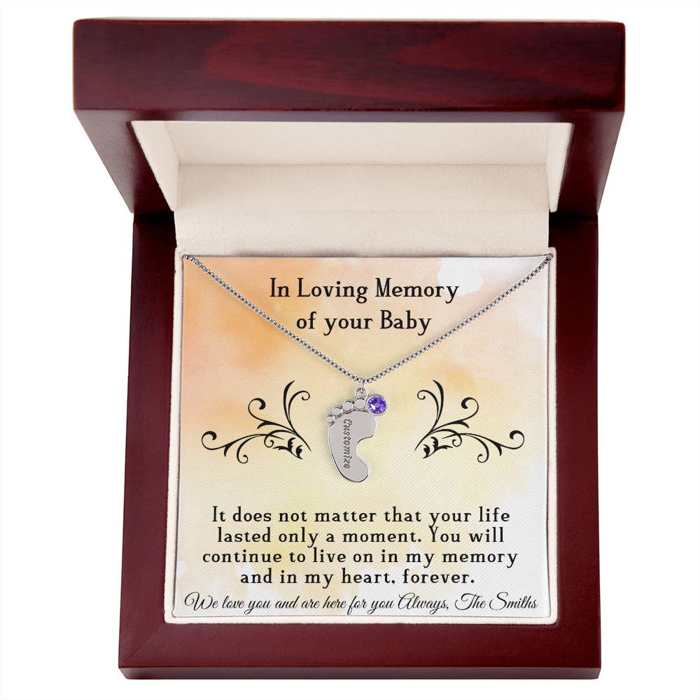 Loving Memory (Loss) - Baby feet Necklace