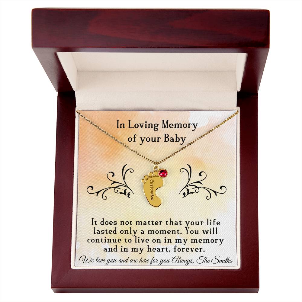 Loving Memory (Loss) - Baby feet Necklace