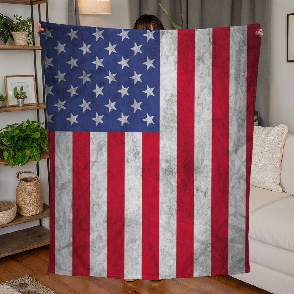 American Flag - Jersey Fleece Blanket