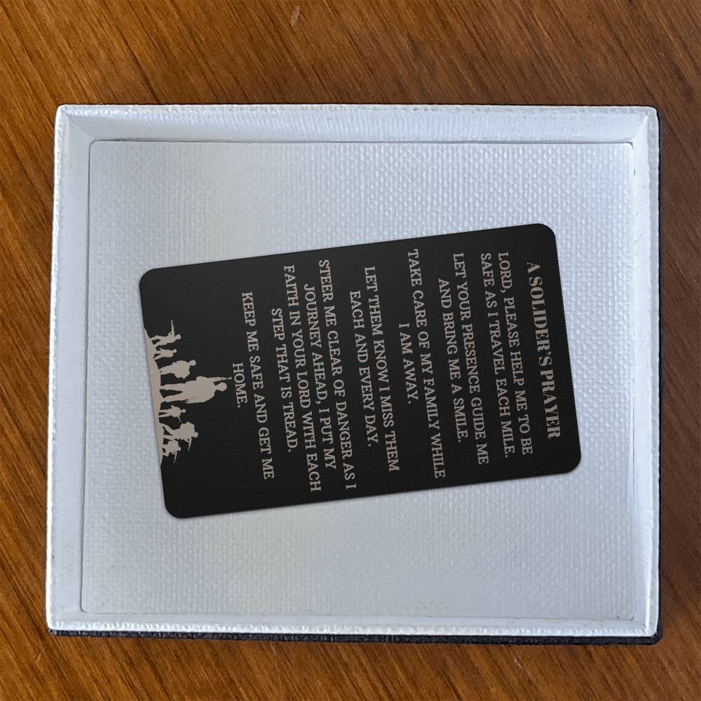 A Soldier's Prayer - Metal Wallet Card