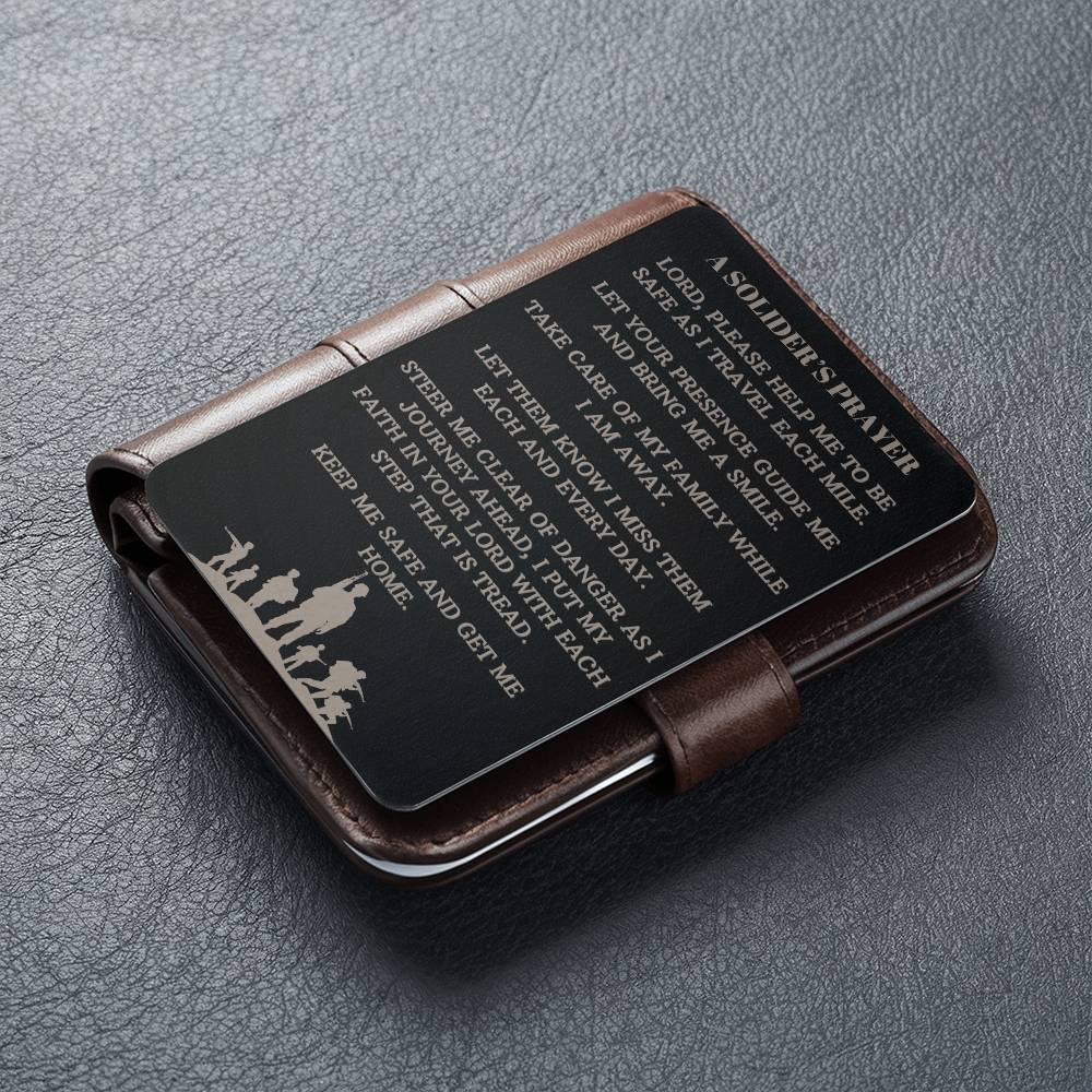 A Soldier's Prayer - Metal Wallet Card