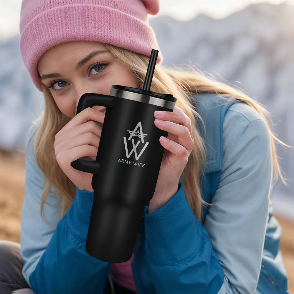 Army Wife Monogrammed Tumbler