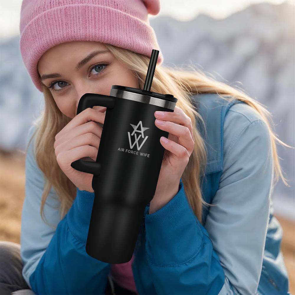 Air Force Wife Monogram Tumbler