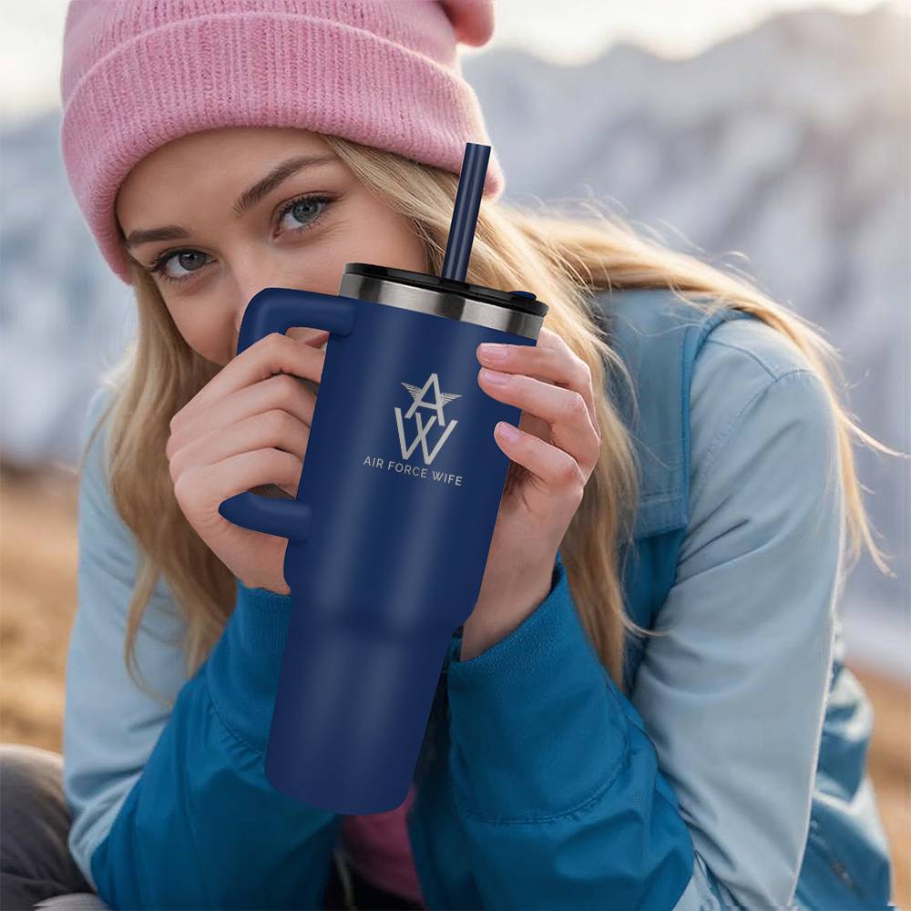 Air Force Wife Monogram Tumbler