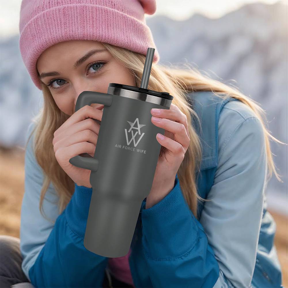 Air Force Wife Monogram Tumbler