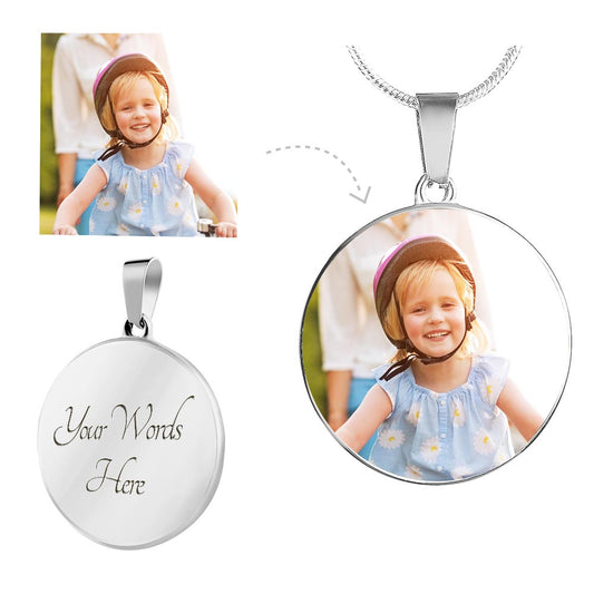 Personalized Circle Necklace with Engraving