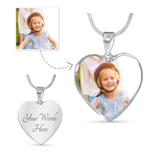 Personalized Heart Necklace with Engraving